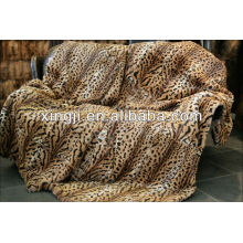 dyed and print tiger color best quality rex rabbit fur blanket